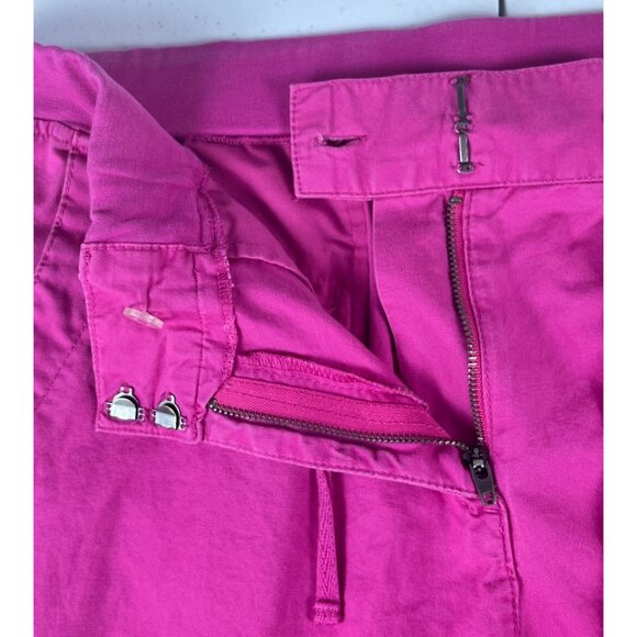 Ruby Rd. Stretch Straight Leg Cargo Pants Women's 8 Hot Pink Drawstring Pockets - Picture 5 of 8